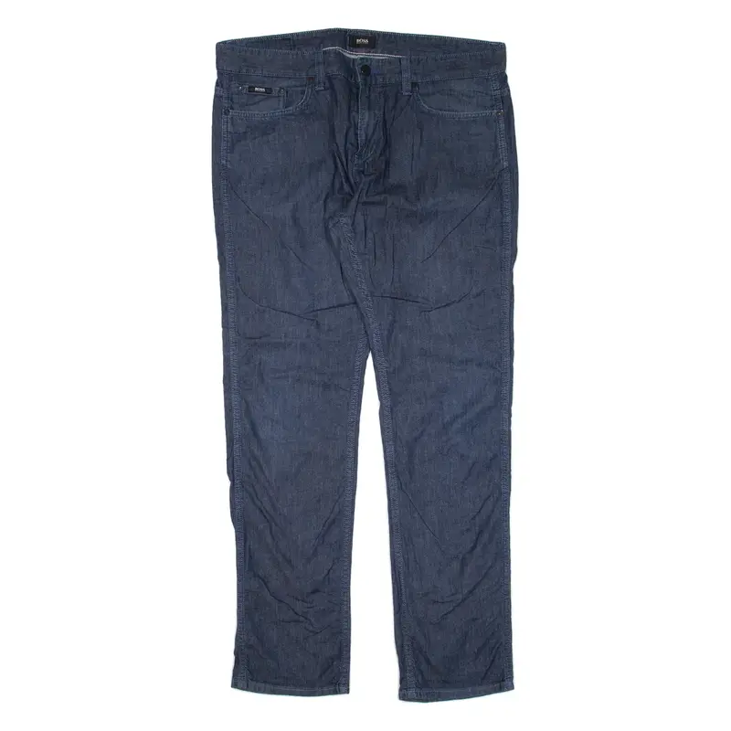 HUGO BOSS Mens Trousers Blue Slim Straight W36 L32