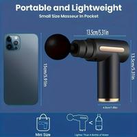 Portable Electric Massager 6 Speed Replacement Massage Accessories Black Ultra Quiet Back Massager for Boyfriend Somatic Ther...