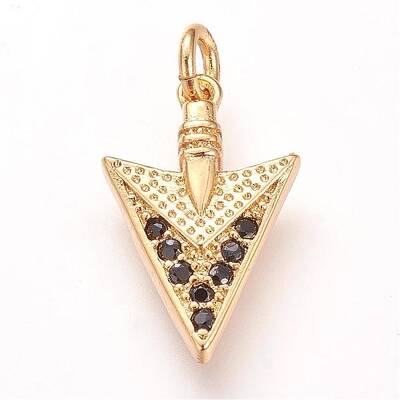 Brass Micro Pave Cubic Zirconia Pendants