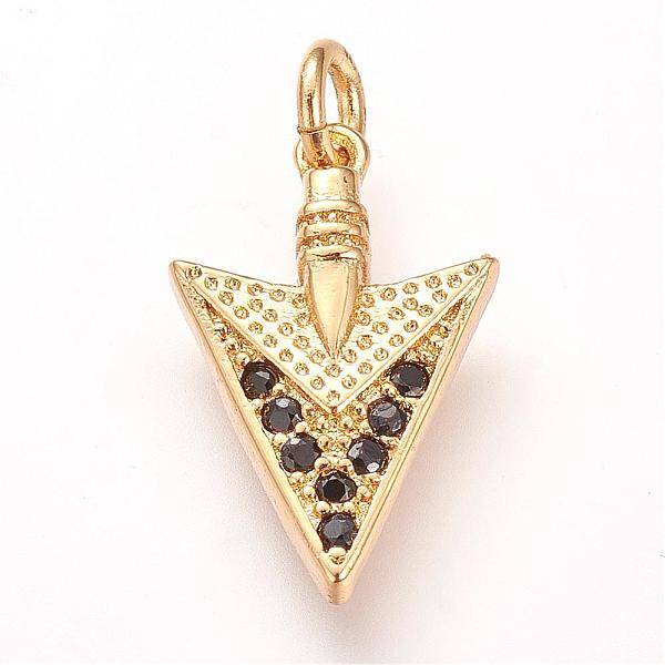 Brass Micro Pave Cubic Zirconia Pendants