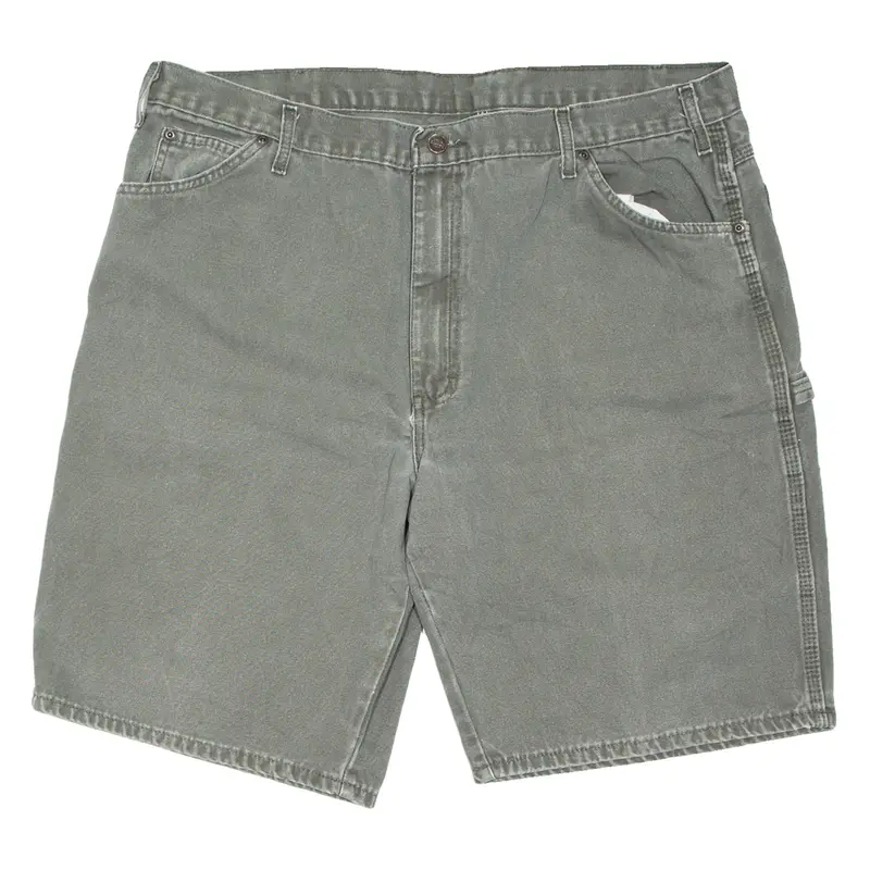 DICKIES Mens Denim Shorts Grey Relaxed XL W40