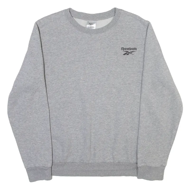 REEBOK Boys Sweatshirt Grey Crew Neck L