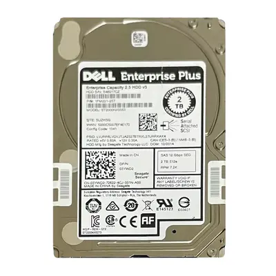 3YWD2 Dell 2TB 12Gb/s SAS 7200 2.5-Inch Hard Drive