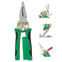 8 in 1 Wire Stripper Twister for Cutting and Pulling Wires, Cable Scissors,Voltage Tester Pliers, 12V to 250V Live,Null,Hot W...