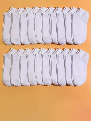 Men's Solid Color Ankle Socks, Stylish Plain Minimalist Low Cut Socks, Multipack Anti-odor Knit Crew Socks, Men's Socks & H...