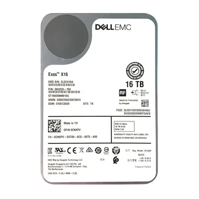 0CNXPV Dell 16TB 12Gb/s SAS 7200 3.5-Inch Hard Drive
