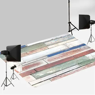 Aperturee Light Color Paint Photography Wood Floor Backdrop | Fabric Floor Mat Photography | Floor Photography Background | P...