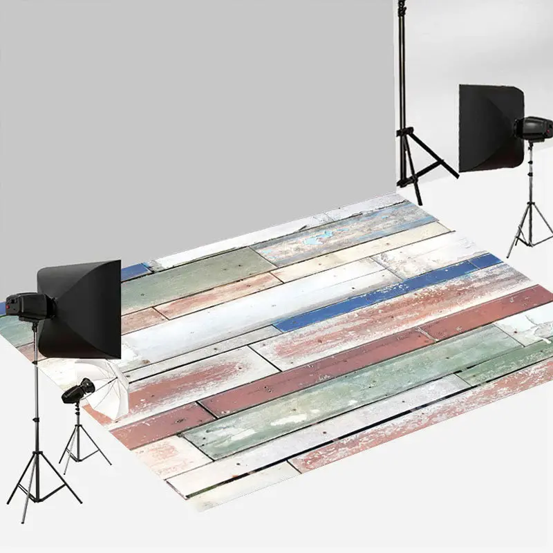 Aperturee Light Color Paint Photography Wood Floor Backdrop | Fabric Floor Mat Photography | Floor Photography Background | P...