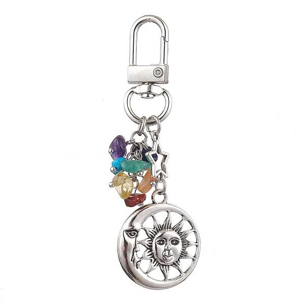 Natural & Synthetic Mixed Gemstone Chip Pendant Decorations