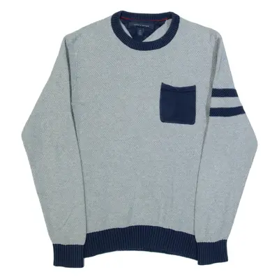 TOMMY HILFIGER Mens Jumper Grey Tight Knit S