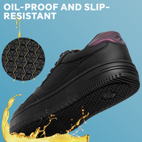 SPIEZ Chef Waterproof Shoes - Oil-Resistant Non-Slip with Stylish Look for Kitchen Crews (Black)