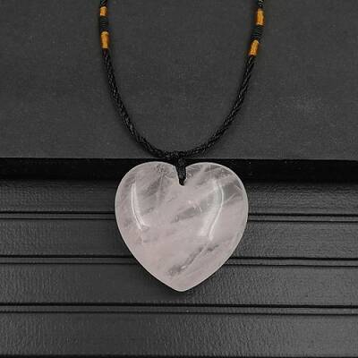Natural Rose Quartz Pendant Necklaces