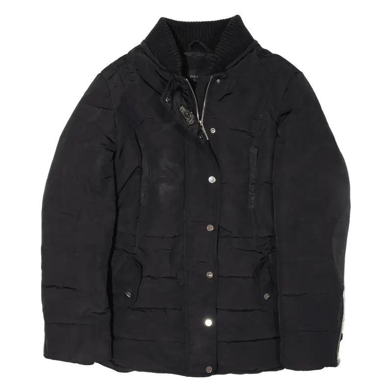 ZARA Puffer Jacket Black Womens M