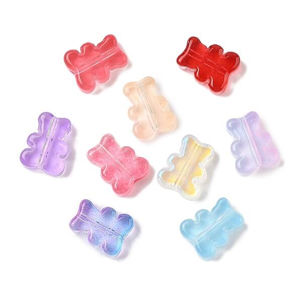 Transparent Spray Paint Glass Beads