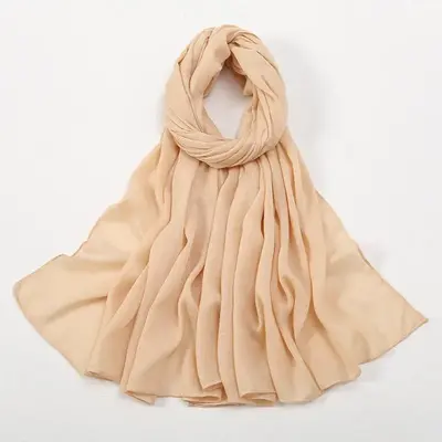 Breathable Cotton And Linen Herringbone Hijab MH064 instant