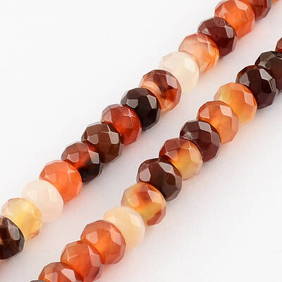 Dyed Natural Carnelian Stone Bead Strands