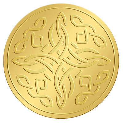 Self Adhesive Gold Foil Embossed Stickers