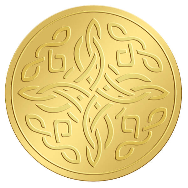 Self Adhesive Gold Foil Embossed Stickers