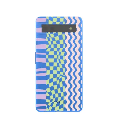 Electric Blue Mixed Up Google Pixel 6a Case