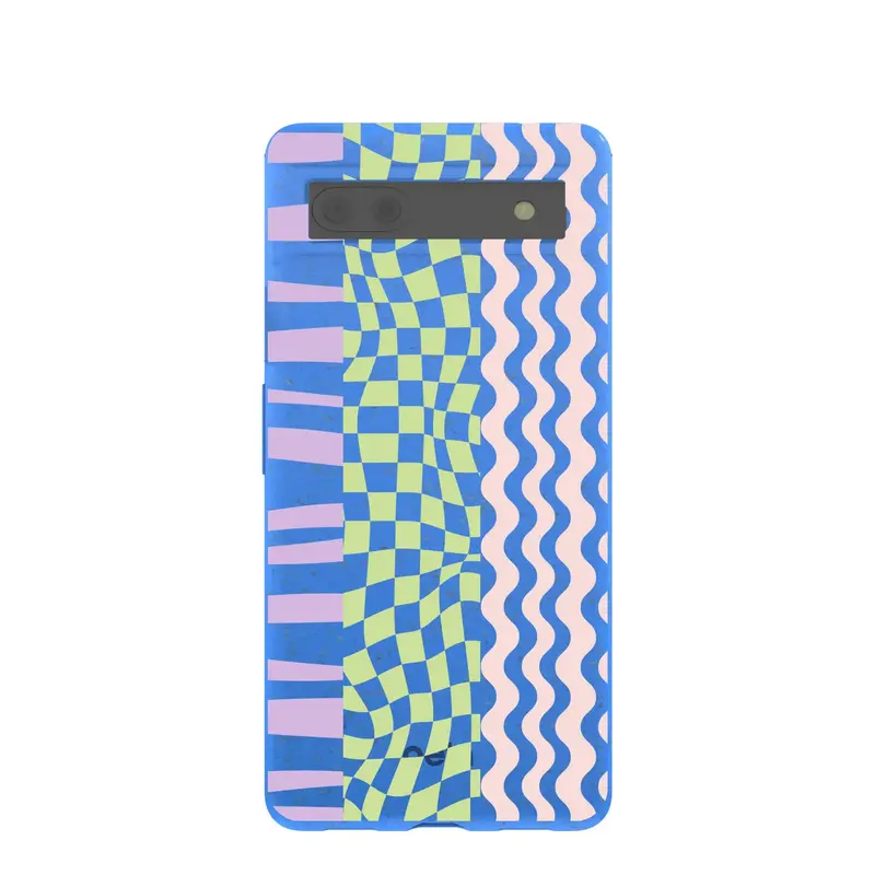 Electric Blue Mixed Up Google Pixel 6a Case