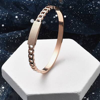Ion Plating(IP) 304 Stainless Steel Hinged Bangles for Women