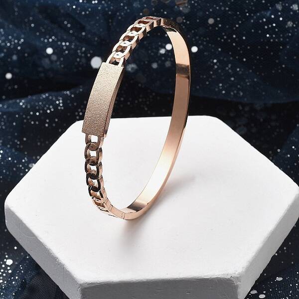 Ion Plating(IP) 304 Stainless Steel Hinged Bangles for Women