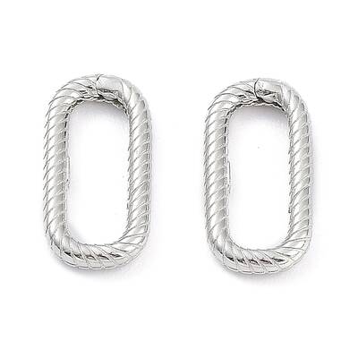 Anti-Tarnish Rhodium Plated 925 Sterling Silver Spring Gate Rings