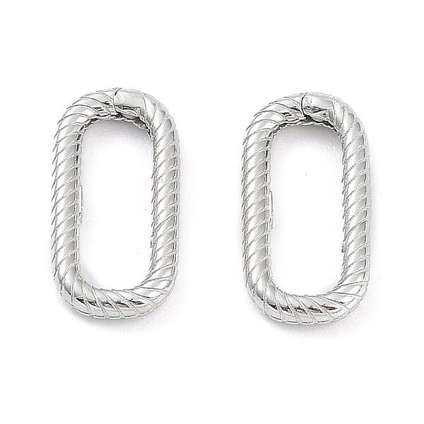 Anti-Tarnish Rhodium Plated 925 Sterling Silver Spring Gate Rings