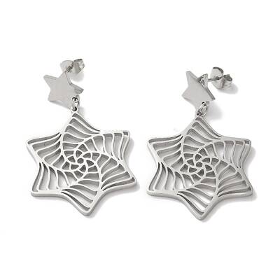 Non-Tarnish 304 Stainless Steel Dangle Stud Earrings for Women