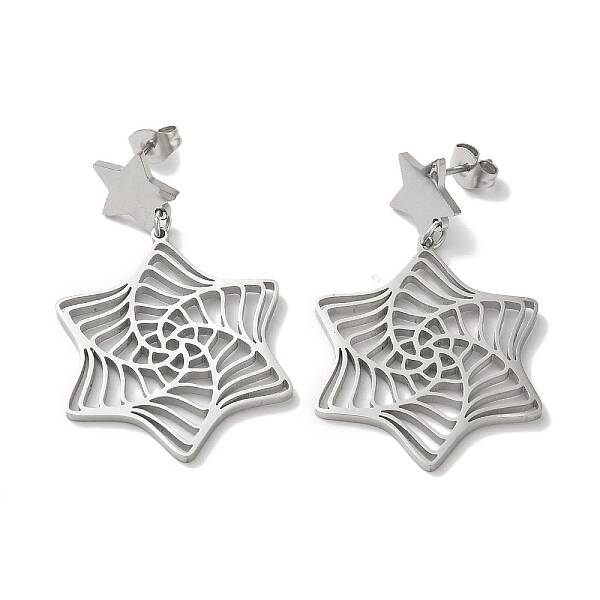 Non-Tarnish 304 Stainless Steel Dangle Stud Earrings for Women