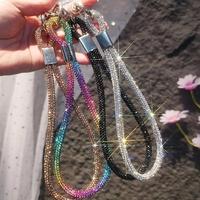 Fashionable Rhinestone Decor Phone Chain, Fashionable Short Phone Lanyard, Phone Strap for Women & Girls, Mobile Phone Decora...