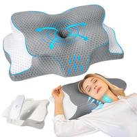 SAHEYER Memory Foam Neck Pillow, Soft Comfortable Contour Sleep Pillows for Daily Use, Pillow for Side Back Sleepers, Spine A...