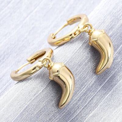 Chili Brass Hoop Earrings