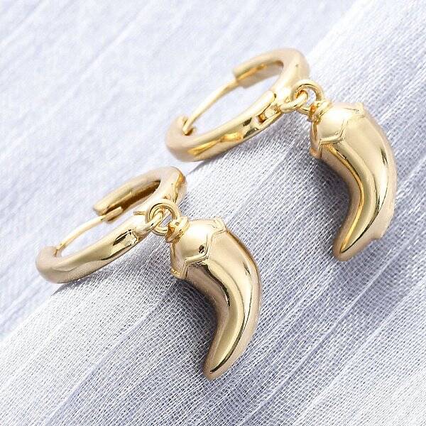 Chili Brass Hoop Earrings