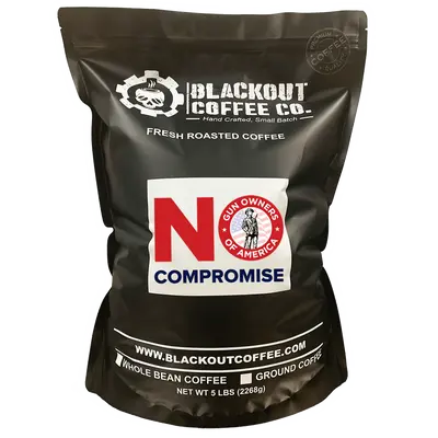 No Compromise GOA Medium Roast Coffee 5 LB - Fresh Roasted - Small Batch - Veteran - American Company - Whole Bean Coffee - G...