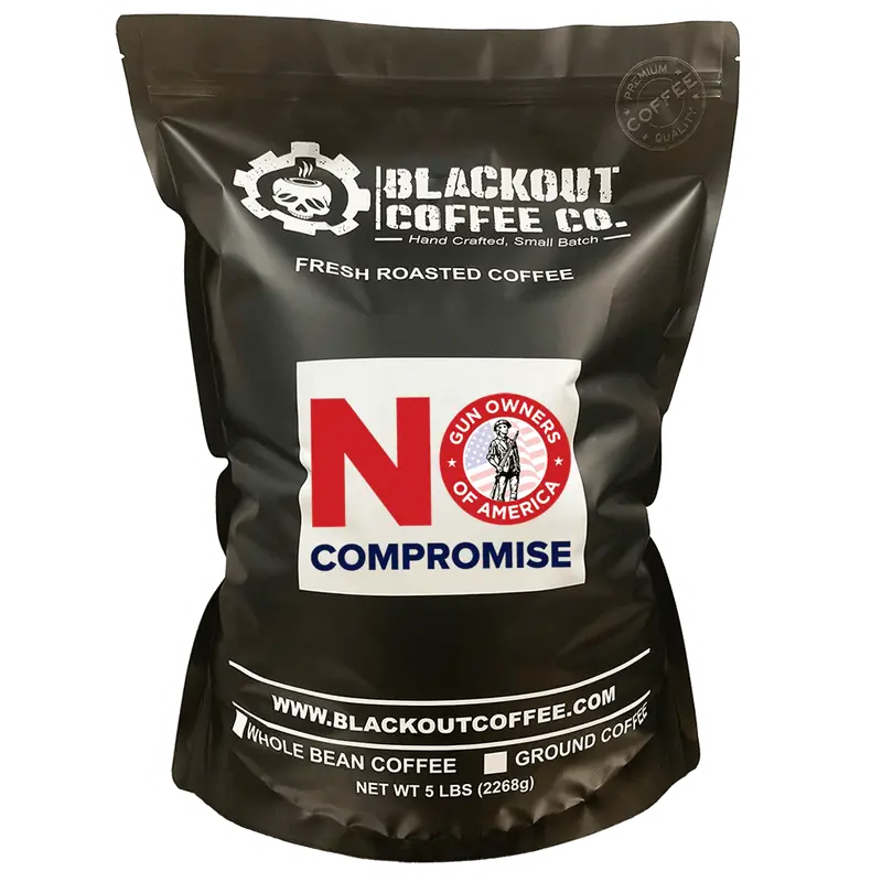 No Compromise GOA Medium Roast Coffee 5 LB - Fresh Roasted - Small Batch - Veteran - American Company - Whole Bean Coffee - G...