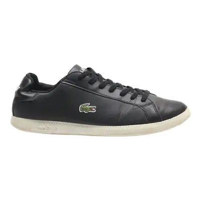 LACOSTE Sneaker Trainers Black Leather Mens UK 8