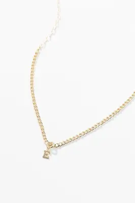 Rhett Initial Necklace | Metal Color: Gold | Style: E