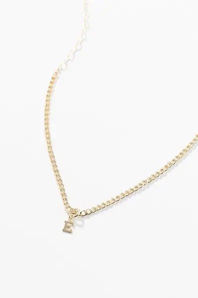 Rhett Initial Necklace | Metal Color: Gold | Style: E