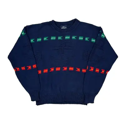 Woolrich Jumper - XL Navy Cotton