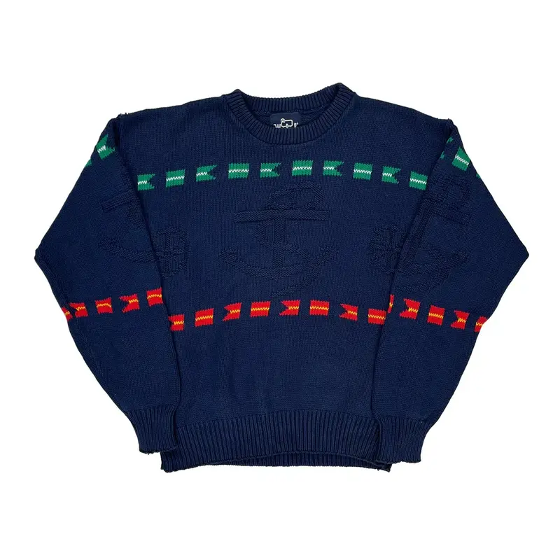 Woolrich Jumper - XL Navy Cotton