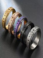 Anxiety Rotating Ring, Fashionable Stainless Steel Stacking Rings for Men & Women, Gifts for Her, Stress Rings, Fashion Jewel...