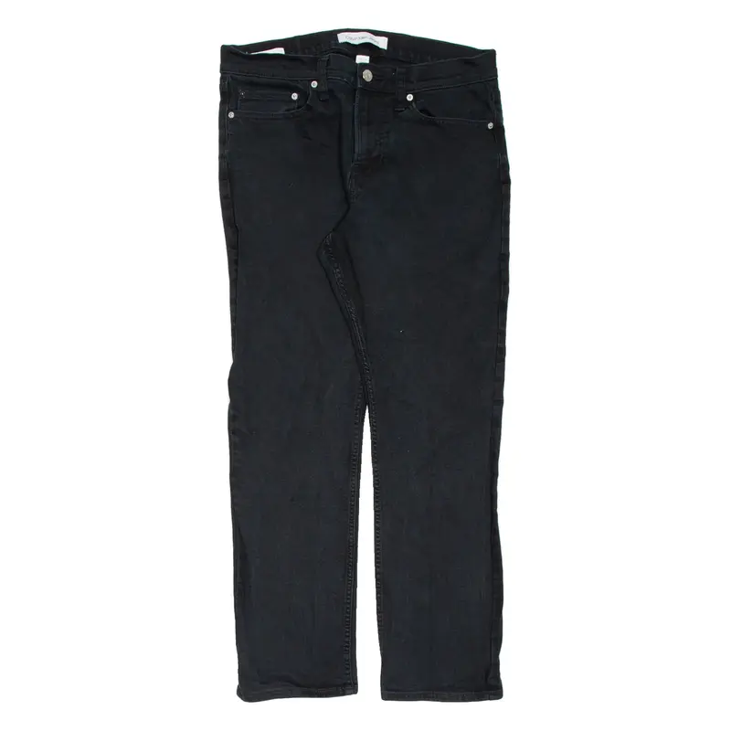 CALVIN KLEIN JEANS Mens Jeans Black Slim Straight W32 L30