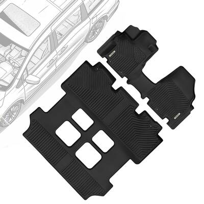OEDRO Floor Mats for 2011-2017 Honda Odyssey, 3 Row Liner Set Car Floor Liners