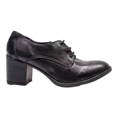 BATA Derby Shoes Black Leather Womens UK 3