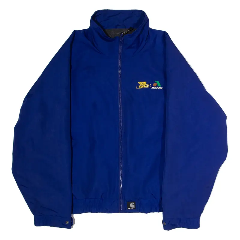 CARHARTT Dekalb Asgrow Mens Workwear Jacket Blue Nylon 2XL