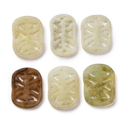 Dyed Natural Xiuyan Jade Carved Pendants