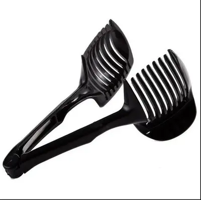Fruit & Veggie Cutting Holder | Color: Black