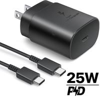 25w Type USB-C Super Fast Wall Charger With 6FT Type C Charging Cable For Samsung Galaxy S20 S21 S22 S23 A13 A22 A53 Note 10 ...