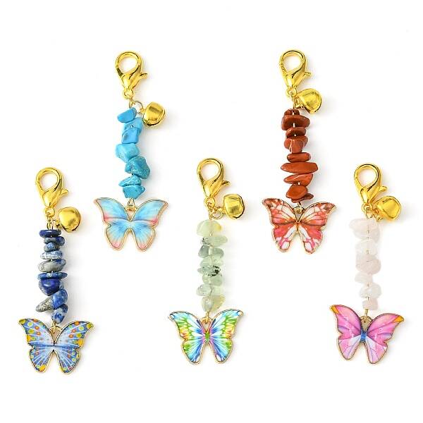 Alloy Enamel Butterfly Pendant Decoration